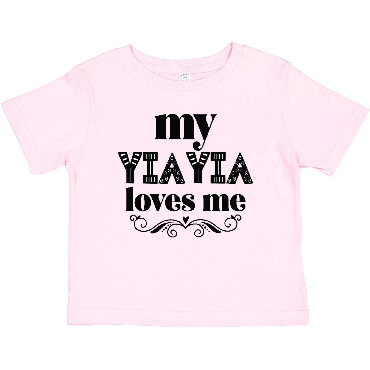 Inktastic My YiaYia Loves Me Yia Yia For Grandchild Baby T-Shirt Granddaughter 100