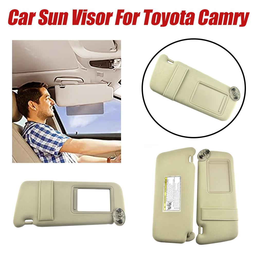Car Sun Visor With Light Side Sunshade Sunvisor Block Shade Beige Left Right Driver For 2007-2011 for Toyota Camry