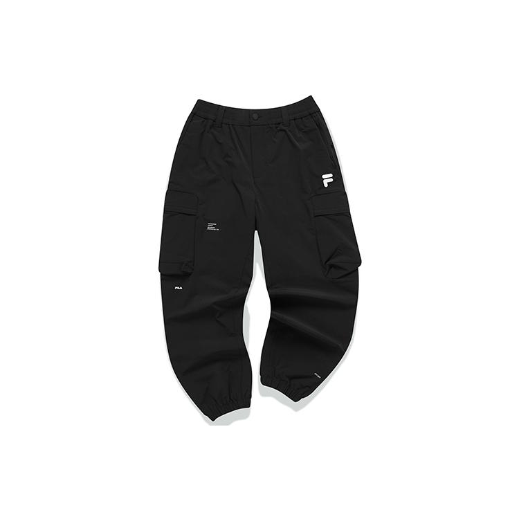 FILA Casual Pants Men s Jet Black Moderate Cuffed Pants F11M149801FBK S
