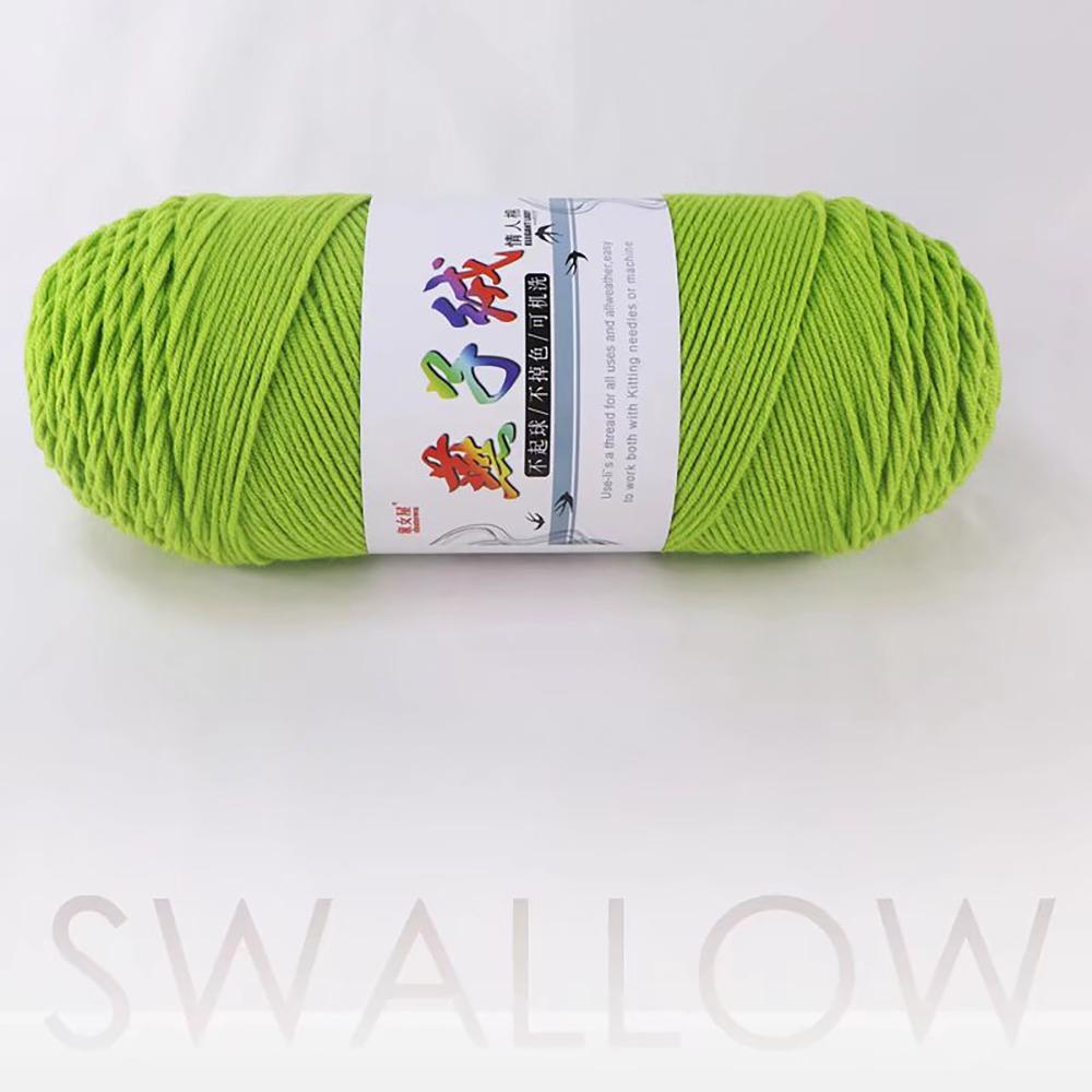 

200г/шт Крючком Ручная работа Молочная хлопковая пряжа Нить для рукоделия Для шарфа Пальто Детского одеяла Сделай сам GREEN
