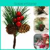 Weihnachtsdekoration Kiefernnadel-Bouquet Künstliche Blumen mit Beeren und Tannenzapfen für festliche Stimmung