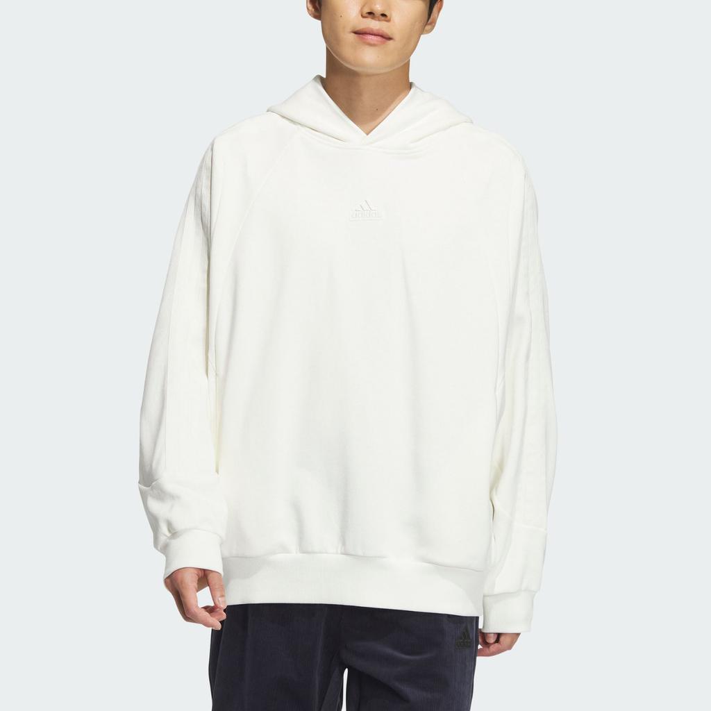 Adidas FW24 Warm Series 3-Stripes Brand Logo Fashion Sports Hoodie Unisex Hoodies Han-Jade-White JI6635