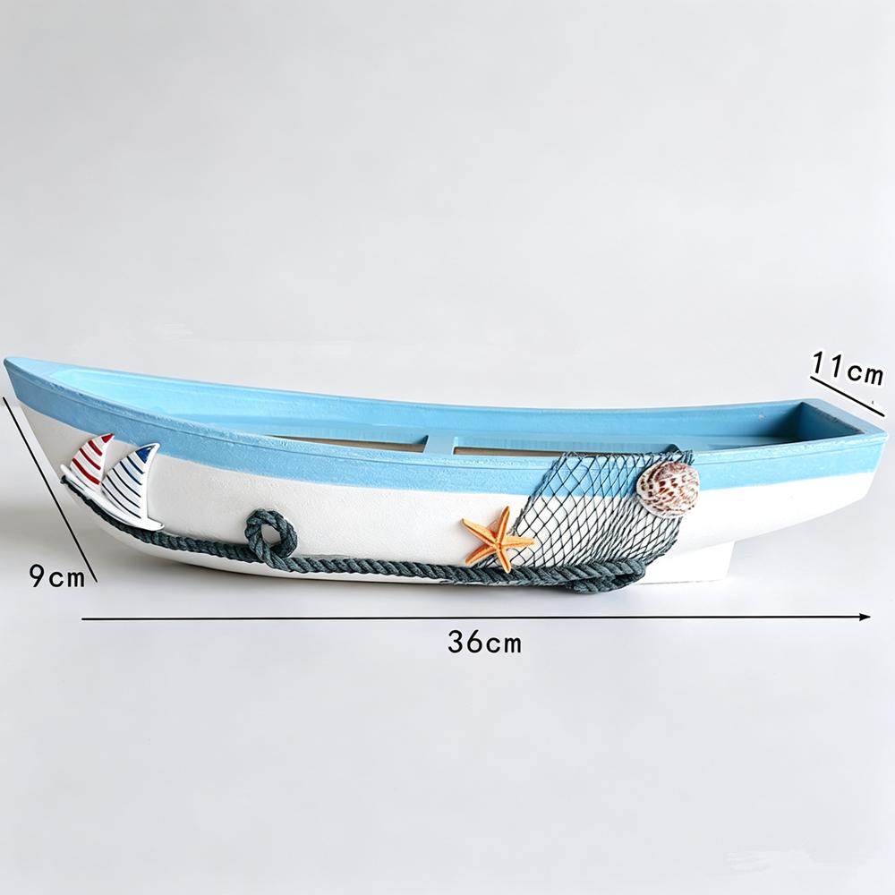 Nordic Vintage Wooden Boat Model Handmade Craft Ship Home Decor Living Room Table Centerpiece Creative Gift Room Decoration