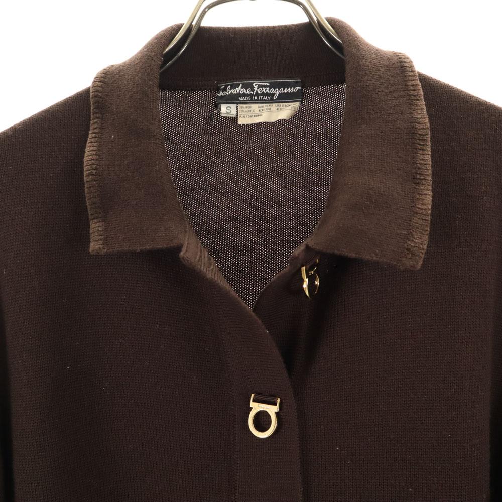 Salvatore Ferragamo 90s Made In Italy Old Long Sleeve Knit Cardigan S Women Used