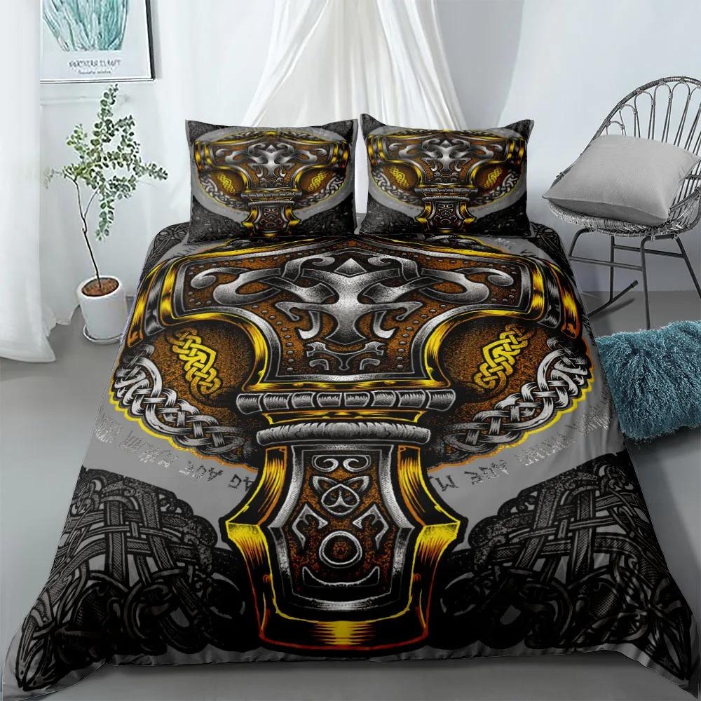 Ethnic Celtic Helm of Awe Bedding Set EU Single Double King US Twin Full Queen King Bed Linen Set