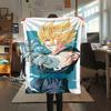 Dragon Ball characters Print Flannel Blanket,High quality Comfortable for All Seasons,Home Decor,Warmth and Comfort,Perfect for Christmas Gifts