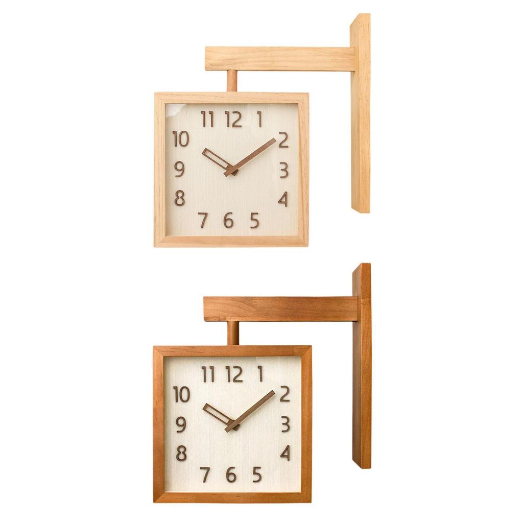 Wall Clock Elegant Creative Compact Double Sided 360 Degree Rotation Home Decoration for Office Hotel Classroom Bedroom Home