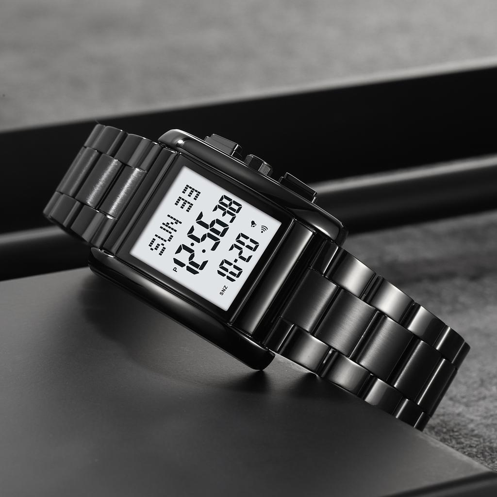   30 Meter Waterproof Multifunction Luminous Electronic Watch Dual Time Display Alarm ClockCelsiusCountdown TimerCelsiusSeconds Watch Luminous Dis