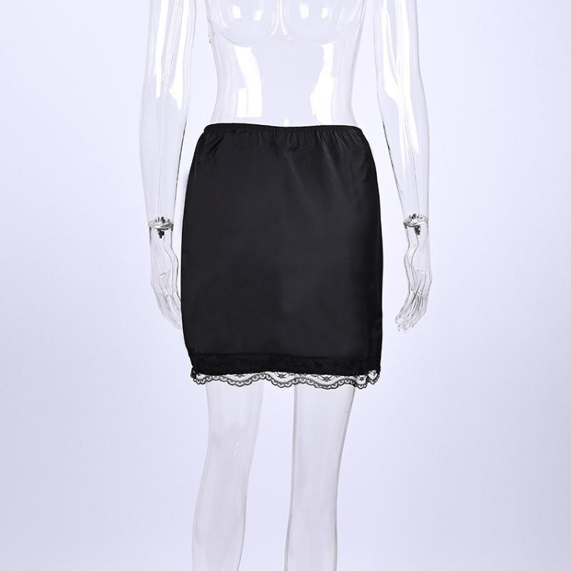 Sommer Spitzen-Patchwork Rock mit kleinem Schlitz und modischem Temperament kurzer Rock