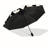 1pc Floral Pattern Automatic Open/close Folding Compact Umbrella, 8 Rib Sturdy Canopy, Lightweight Portable, Everyday Use, Gift,,097