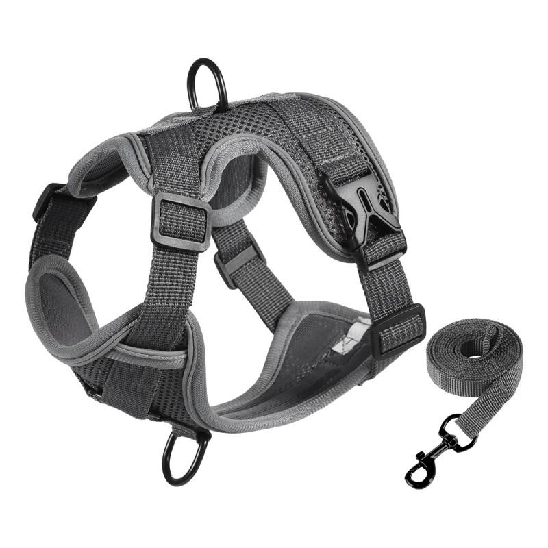 Adjustable Reflective Dog Harness Vest Breathable No-Pull Chest Strap Small Medium Large Dogs Outdoor Walking