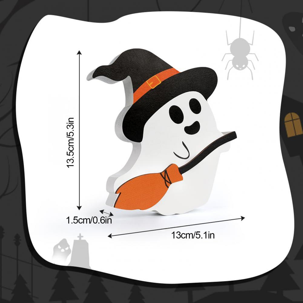 Halloween Ghost Ornaments Wooden Ghost Decorations Spooky Wooden Ghost Halloween Decorations for Table Office Desk