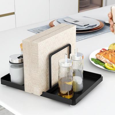 Professional Aluminium Napkin Holder for Table Multi-purpose Universal Storage Dispenser Paper Rack Kitchen