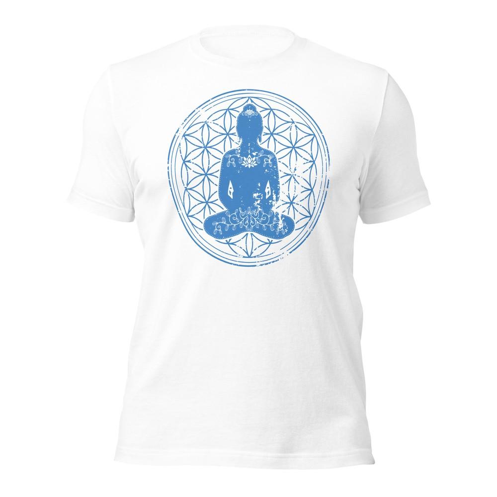 SITTING BUDDHA Shirt Yoga Zen Buddhism Transcendental Meditation Soft Mantra Tee Unisex T-Shirt S
