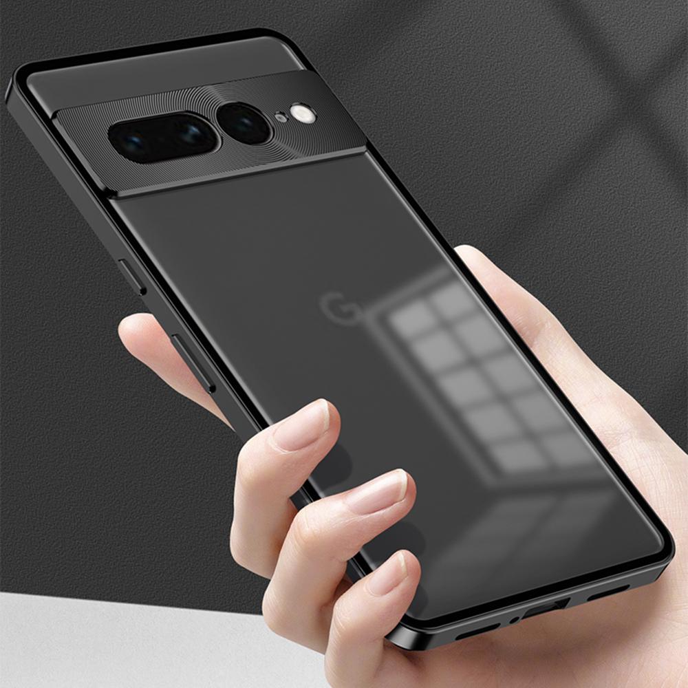 Para Google Pixel 7 Pro 5G Case Pop-Up Snap Lock Translúcido PC Matte Phone Cover