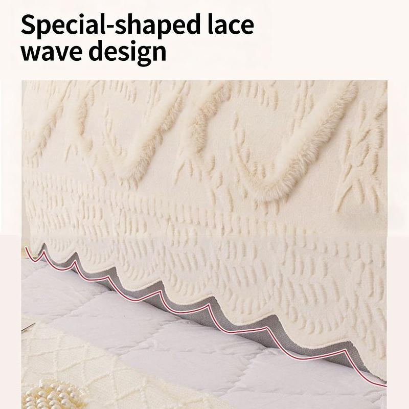 2026 New Thickened Rabbit Plush Headboard Cover with Full Coverage Anti Slip and No Shedding of Hair Comfortable All Year Round