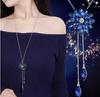 Luxury Non-Fading Korean Fashion Sweater Necklace: Autumn/Winter Women's Niche Design Pendant