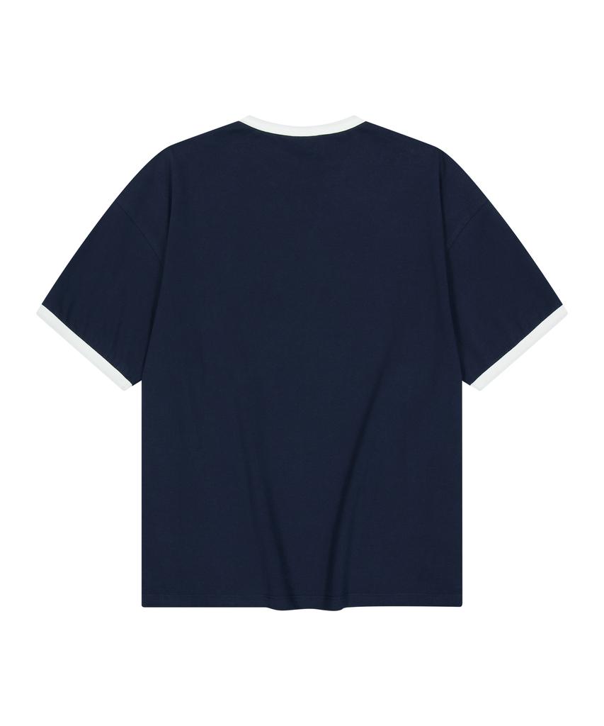 Yunibeoseugameonteu Ug Athletic Ringer T-Shirt_Navy