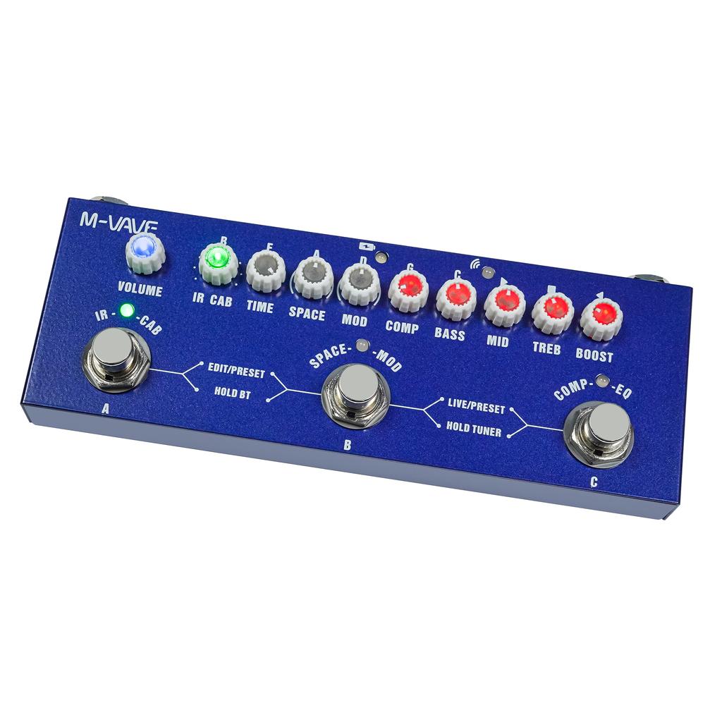 M-vave Cube BABY Multi Effect Pedal for Electric Guitar/Bass/Acoustic Guitar 8 IR Cabinets Simulation M-vave Rechargeable Pedals