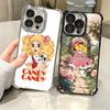 Anime Candy Candy Plating Phone Case For Iphone 16 17 Pro Max Air 16E 14 15 Plus 12 13 Mini Anti-Fall Airabag Cover