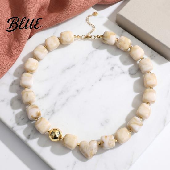 Stylish Neck Accessory Chunky Beaded Choker Bohemian Colorful Beads Necklace