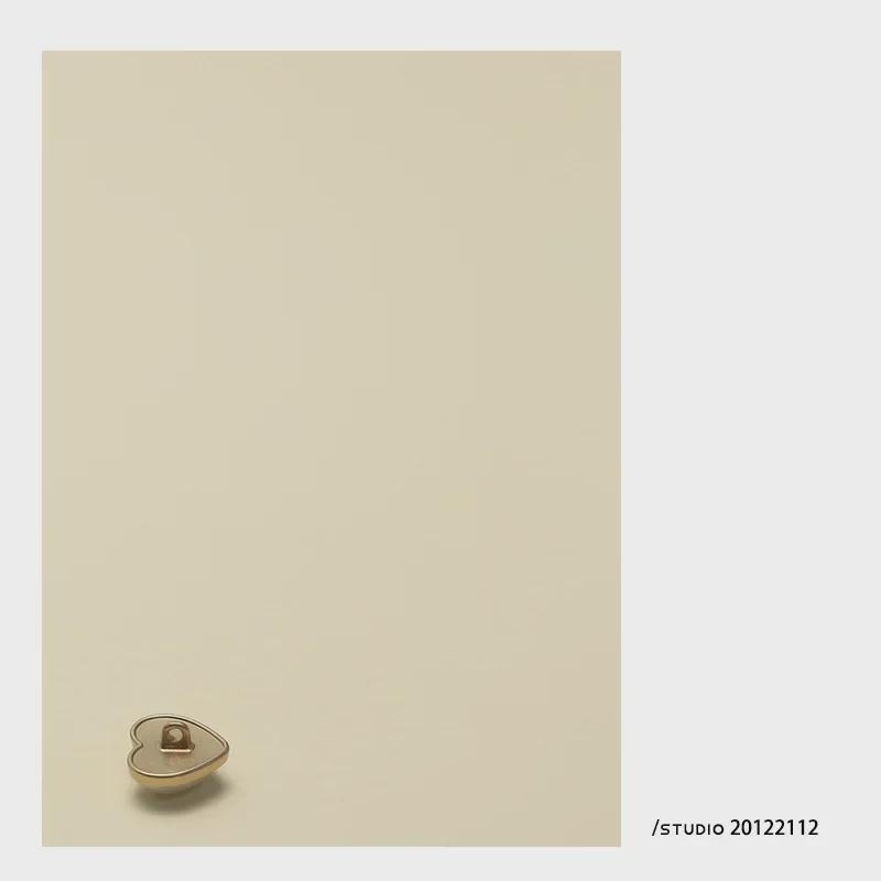 Yisen Pearl Heart Button Women's Sweater Jacket Shirt with Metal Heart-shaped Button