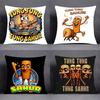 CARTOON Tung Tung Tung Sahur Brainrot Pillow Case Cover Square Sofa with for Pattern Comfortable Cushionsuitable of Room