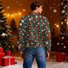 Mens Christmas Zip Up Sweatshirts Xmas Stand Collar Pullover Tops