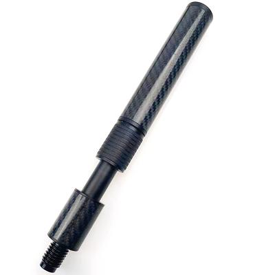 Extensão de taco de bilhar Tubo de carbono Comprimento ajustável compatível com as marcas Mezz, Predator, Cuetec