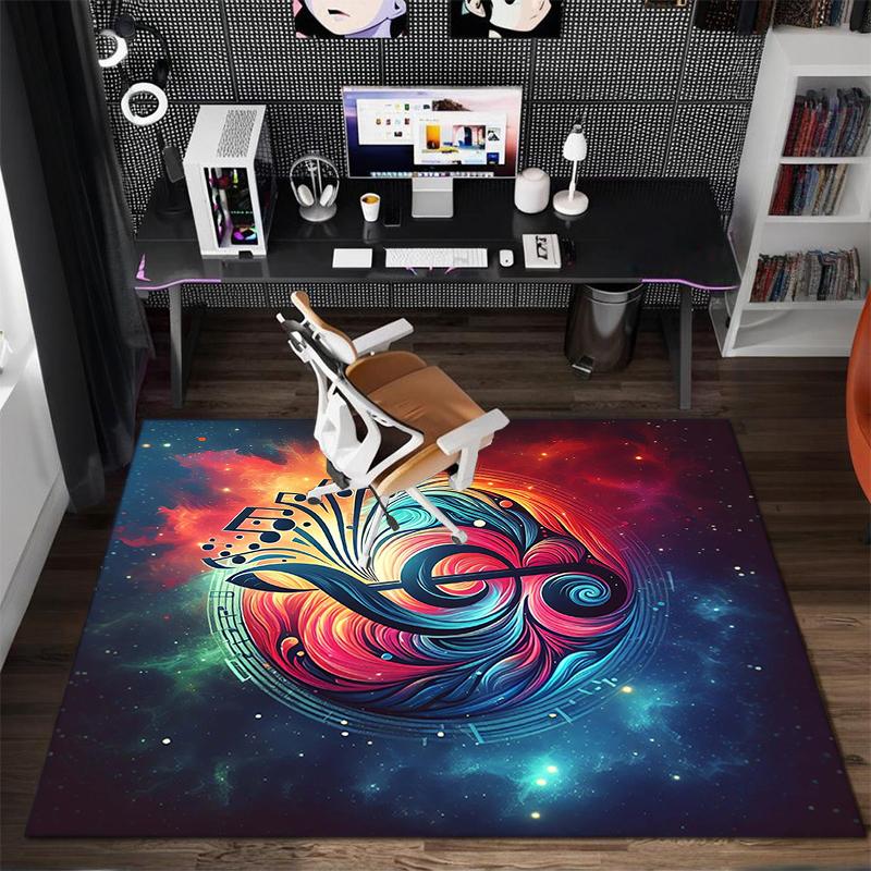 1Pc Musical symbols Printed circular carpet, home door mat, outdoor travel protection carpet A15