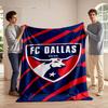 FC Dallas Logo Decke Druckdecke weich und gemütlich perfekt für das Wohnzimmer Bett Sofa oder ein Nickerchen, Geschenk