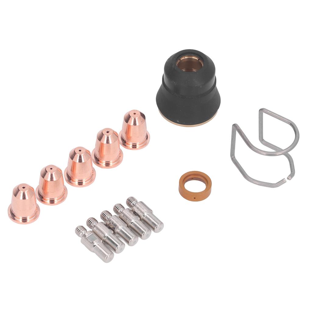 Kit de Accesorios para Soplete de Corte por Plasma de 13 Piezas Consumibles Partes Electrodos Boquillas Puntas Guía Espaciadora Gas