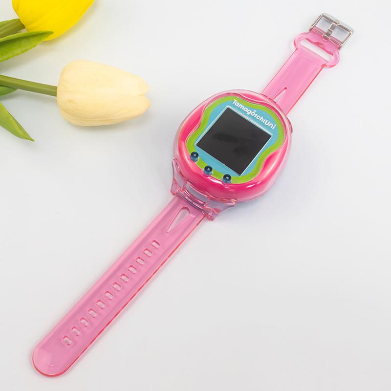 

Compatible with Tamagotchi Uni (2023) Wristband TPU Bracelet Holder Case for Kids Teen Adults Transparent Green