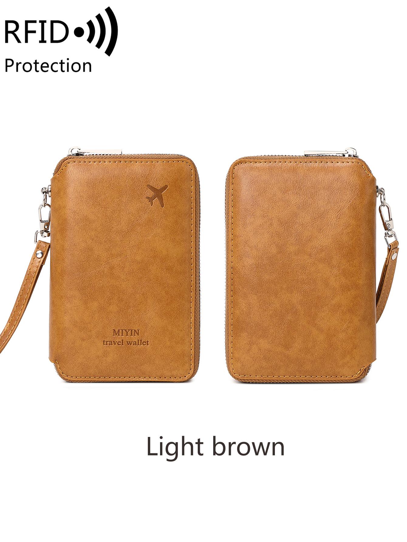 

Минималистичный и модный зажим для паспорта RFID + бирка для багажа из искусственной кожи, 2 шт./комплект, подходит для мужчин и женщин, дорожные аксессуары