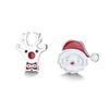 S925 Sterling Silver Reindeer Snowflake Red Earrings - Christmas Series Studs for Women
