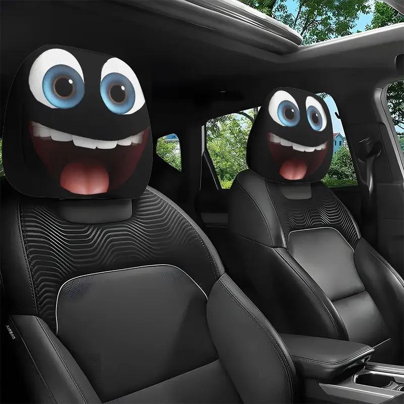 Universelle bedruckte Polyester-Kopfstützenbezüge für SUVs und Limousinen, Dekorativ & Etikettierbar.