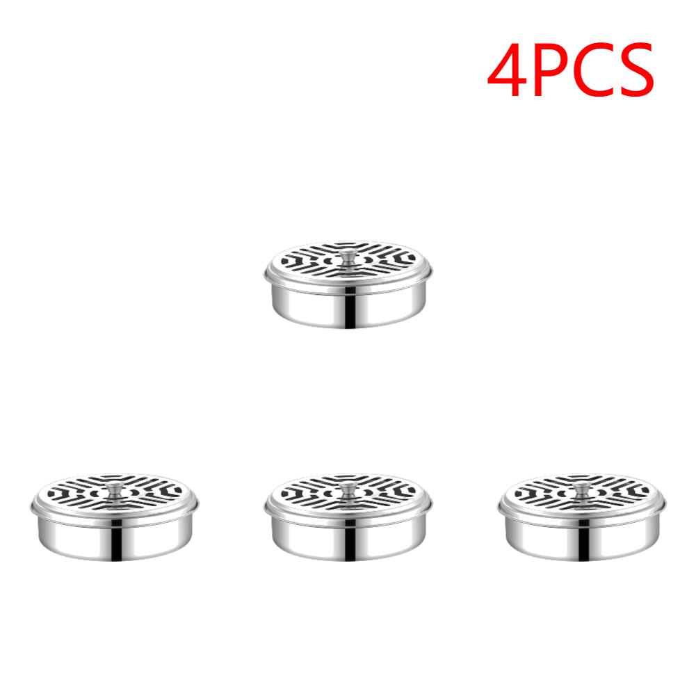 Mosquito Spiral Holder Box Stainless Steel Anti Mosquito Spiral Box with Lid Mosquito Coil Burner for Living Room Bedroom