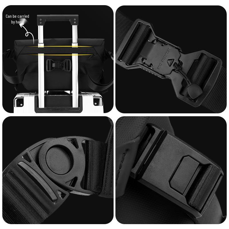 WEPOWER Versatile Men's Casual Single Shoulder Crossbody Backpack - Trendy Small Square Chest Bag