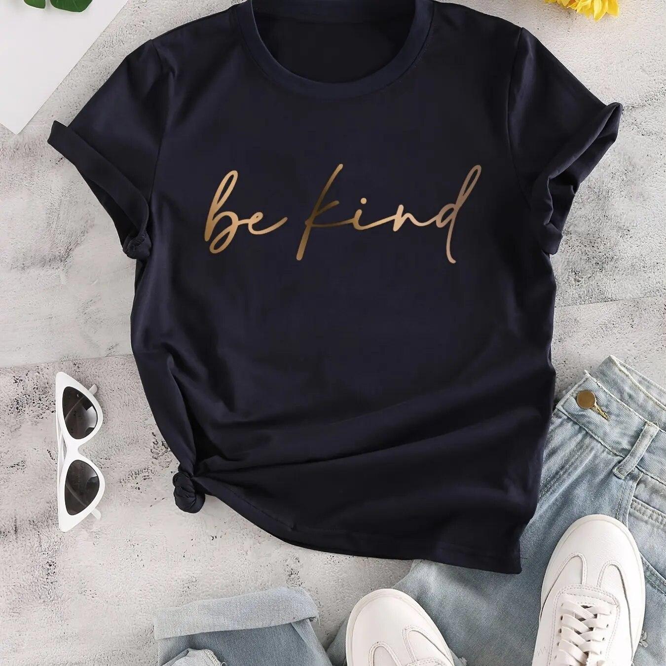 

Футболка WoUnisex с круглым вырезом и принтом букв, повседневная футболка с коротким рукавом, повседневные топы на каждый день, женская одежда WoUnisex, топы, футболки 4XL