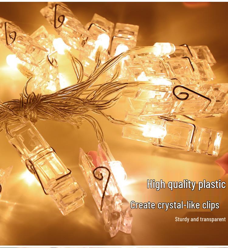 Star Photo Clip String Lights - Creative Room Decoration & Night Light Gift