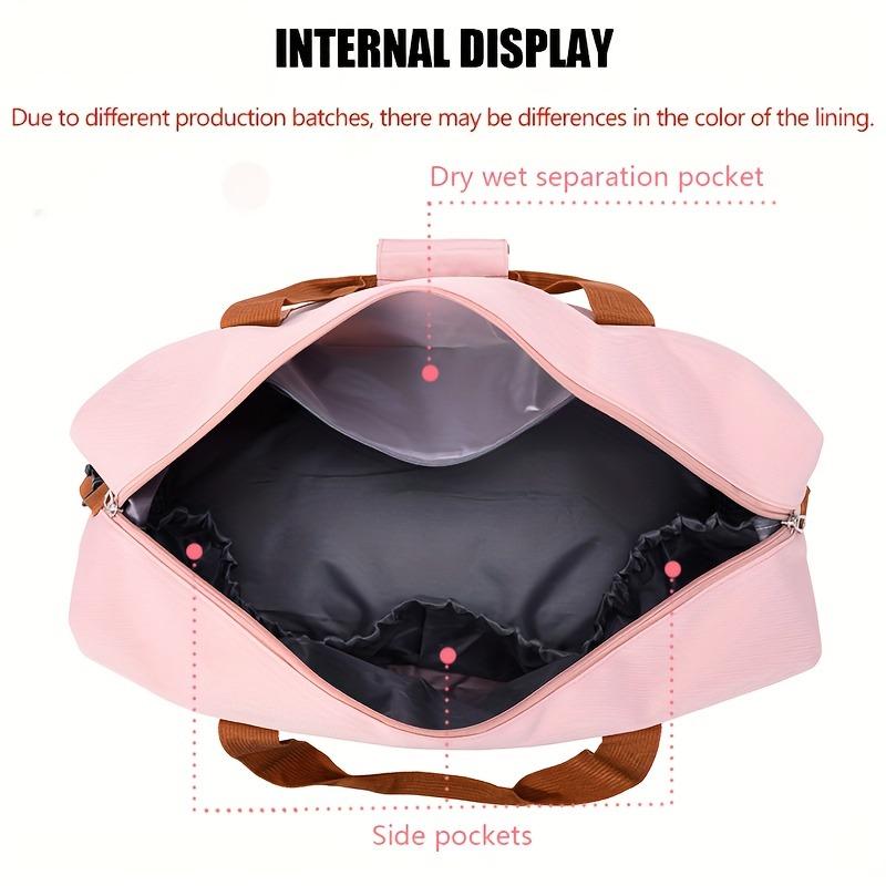 Large Capacity Versatile Travel Bag with Shoe Compartment - Durable Oxford Fabric, Portable Sports Gym Storage Bag, Weekender Overnight Bag