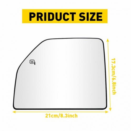 Mirror Glass Replacement 2017- Fit Ford F-250 Side Driver Upper FL3Z17K707T