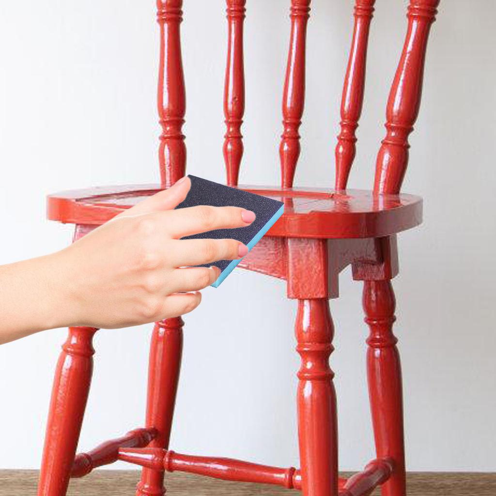 6pcs Sanding Sponge Blocks 60 To 320 Grit Reusable Wet Dry Abrasive Tool Upgrades Sponges Block for Metal Wood Polishing