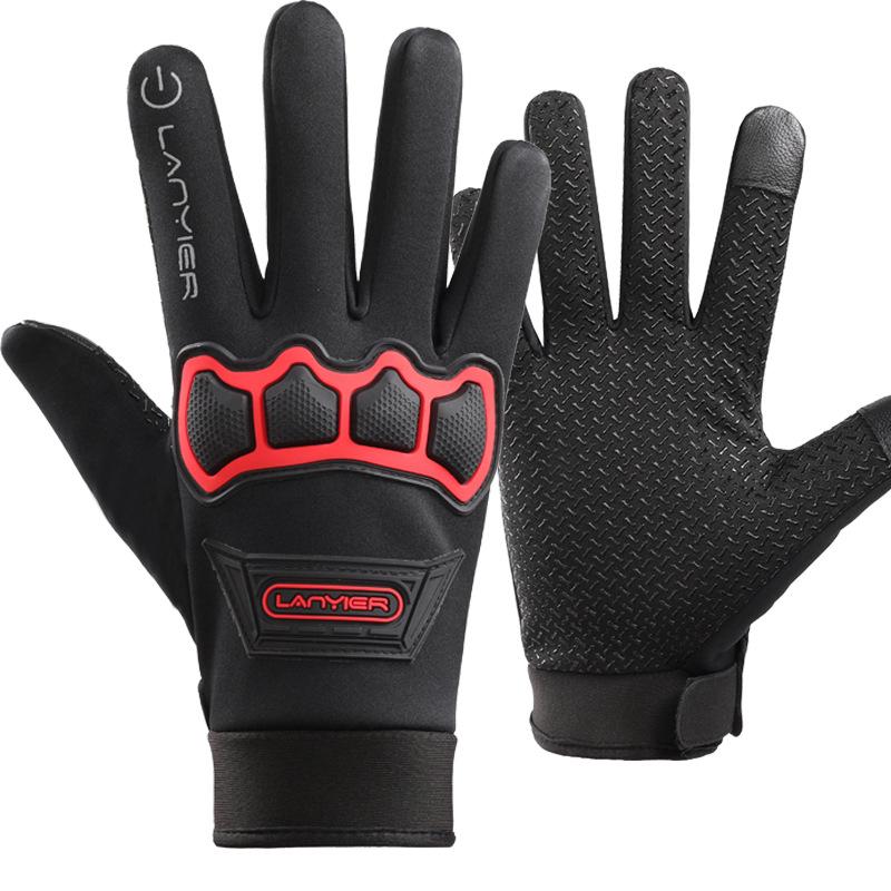 

Autumn and winter riding half-finger gloves men s full-finger women s warm mountaineering outdoor High Quality Practical Daily Use one size fits all красный