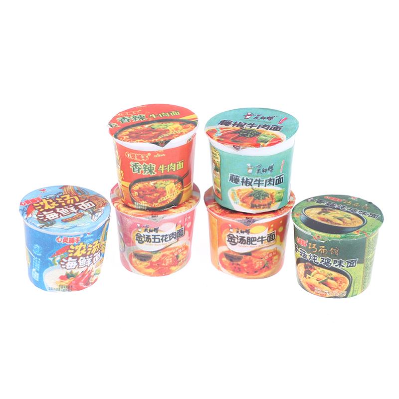 5Pcs 1/12 Dollhouse Miniature Instant Noodles Dollhouse Kitchen Pretend Food Toy
