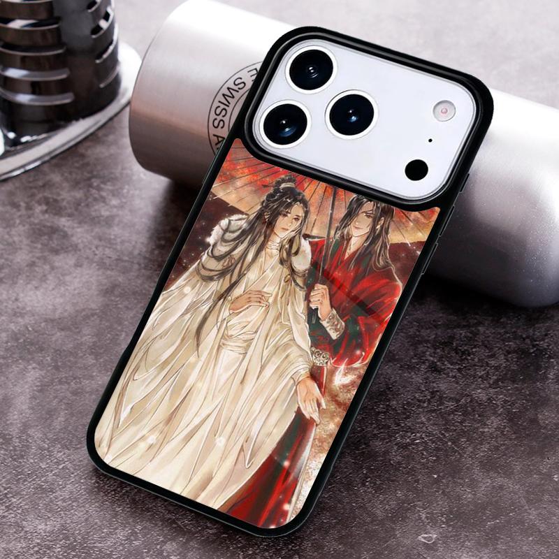 Chinese Style Tian Guan Ci Fu Phone Case For iPhone 17 16 15 14 13 12 11 Pro Max Plus 17Air Soft Silicone Cover