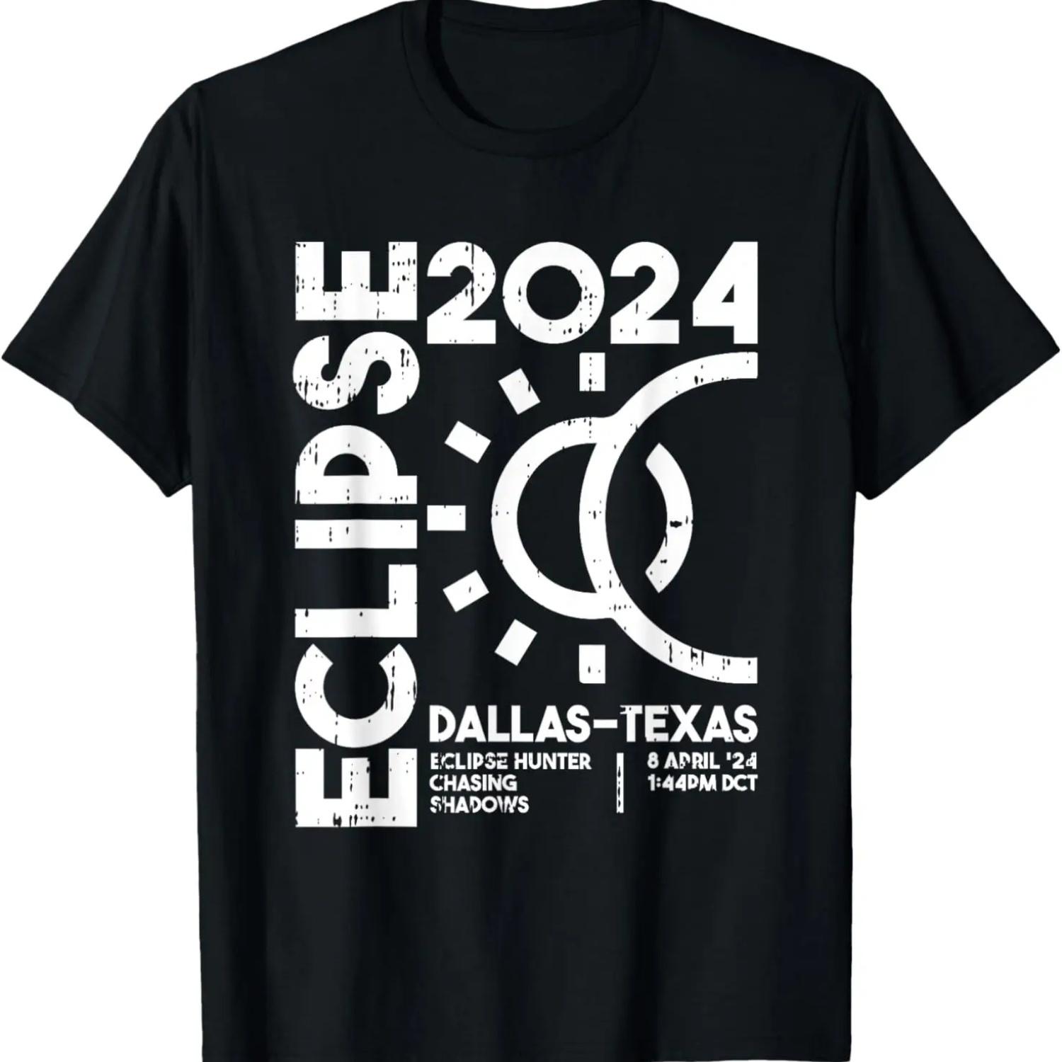 Dallas Texas Total Solar Eclipse April 8 2024 Totality T-Shirt(1) S