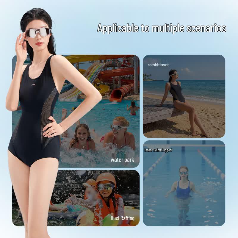 Li-Ning Unisex HD Anti-Fog Swimming Goggles & Cap Set