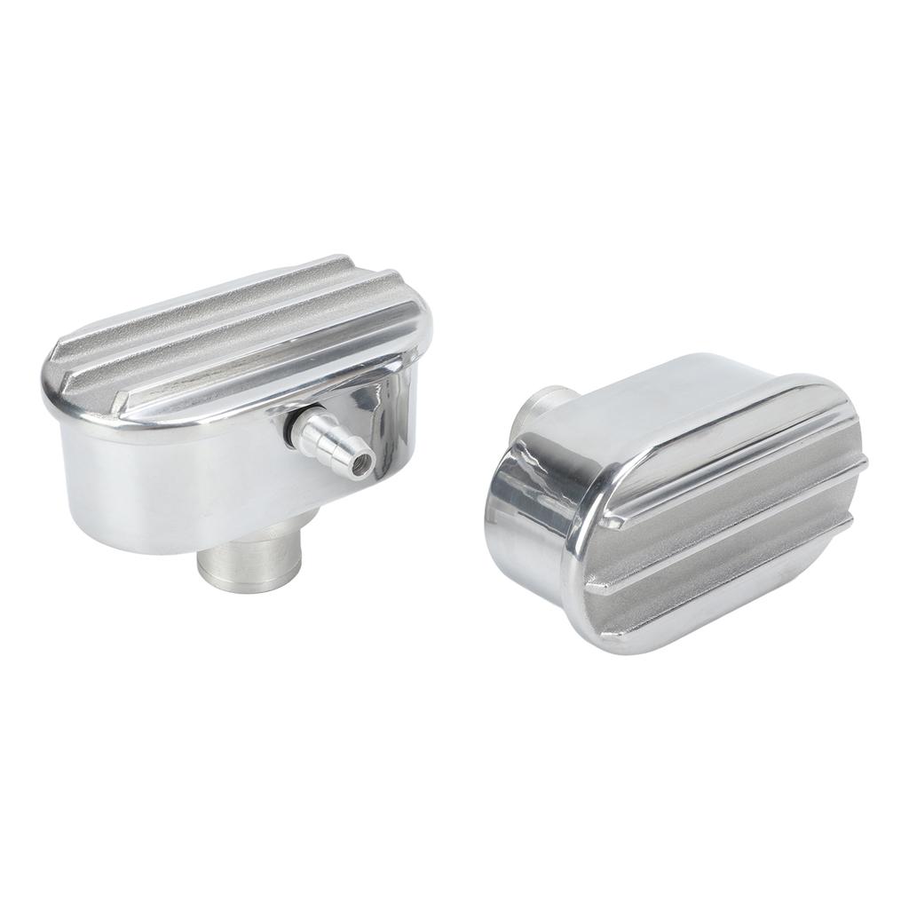 Aluminum Valve Cover Breather PCV Combo Kit Finned Oval Polished 6100FP for Replacement