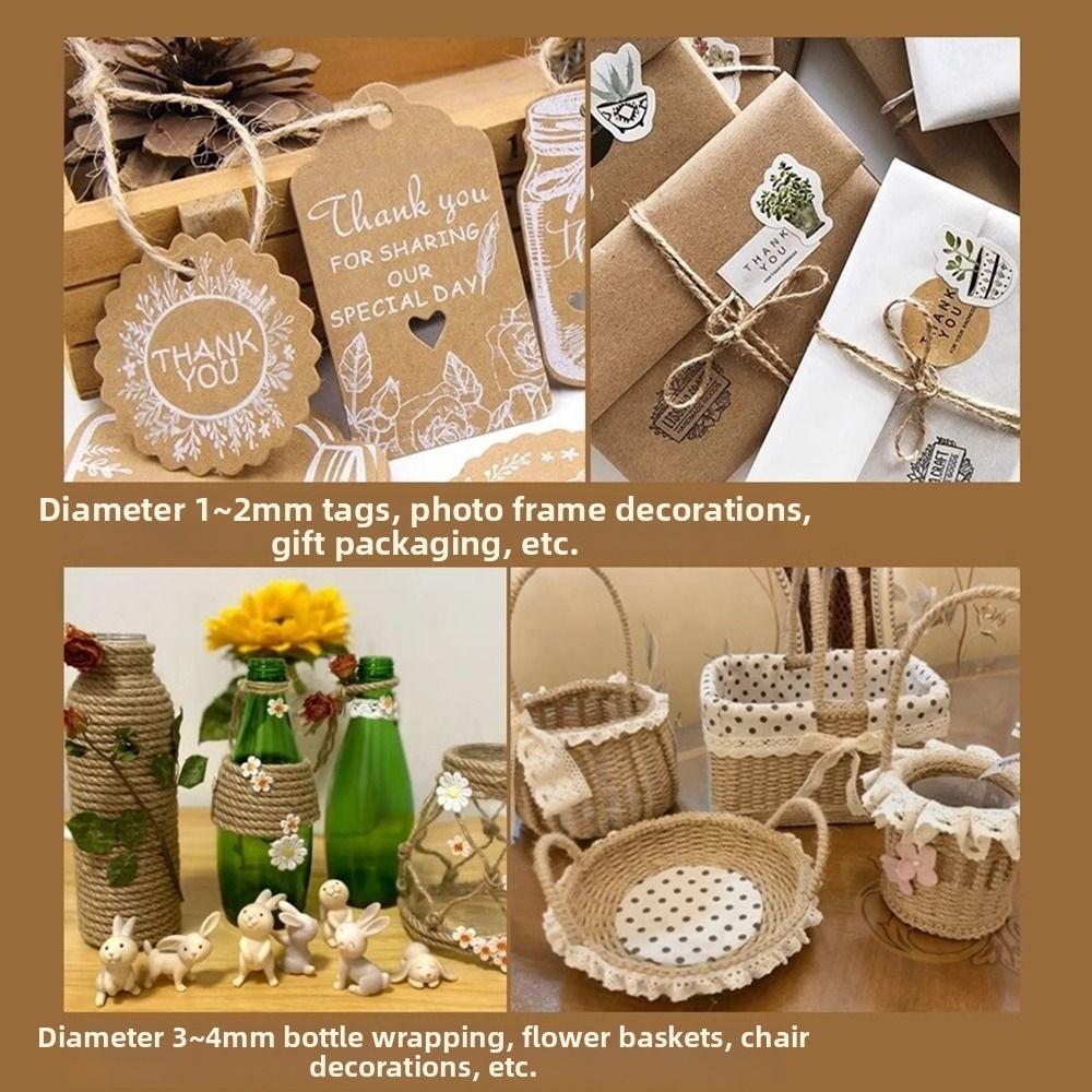 2/3/4/5/6/14mm Jute Twine Rustic Macrame Cord Farmhouse Style Jute Cord  Crafts Wrapping